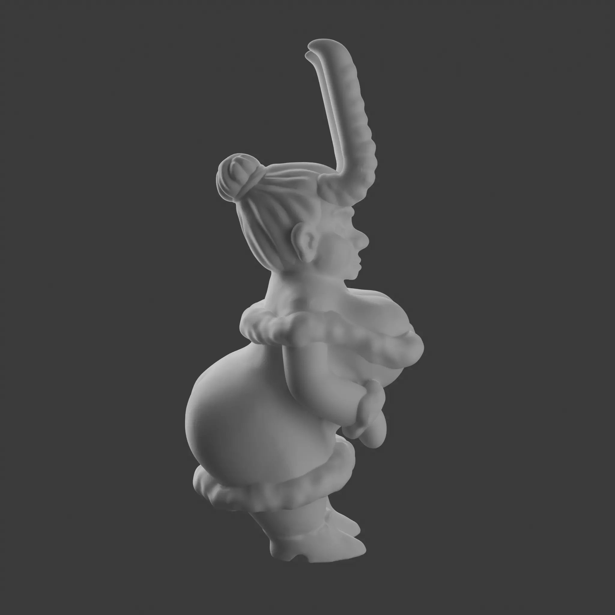 Mrs Krampus 3D print model_4