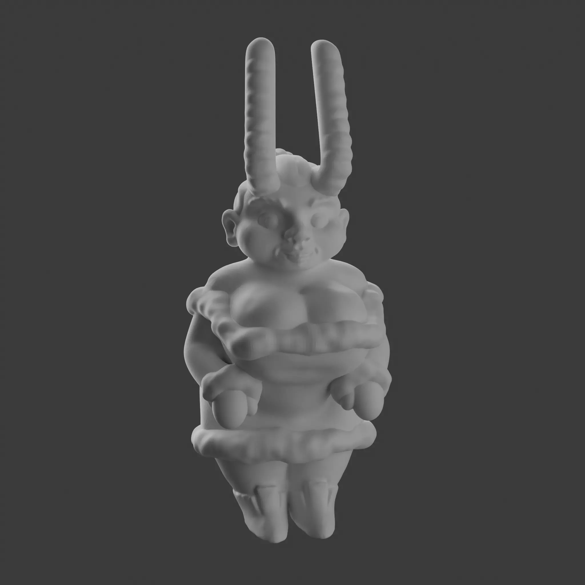 Mrs Krampus 3D print model_2