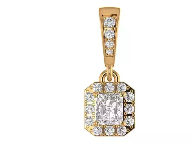Radiant Solitaire Pendant