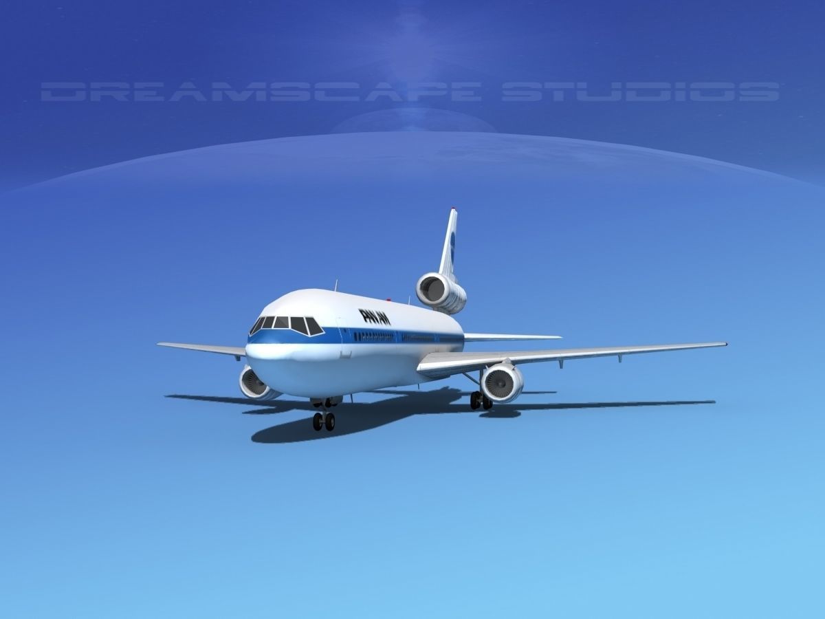Douglas DC-10 Pan Am 3D model_1