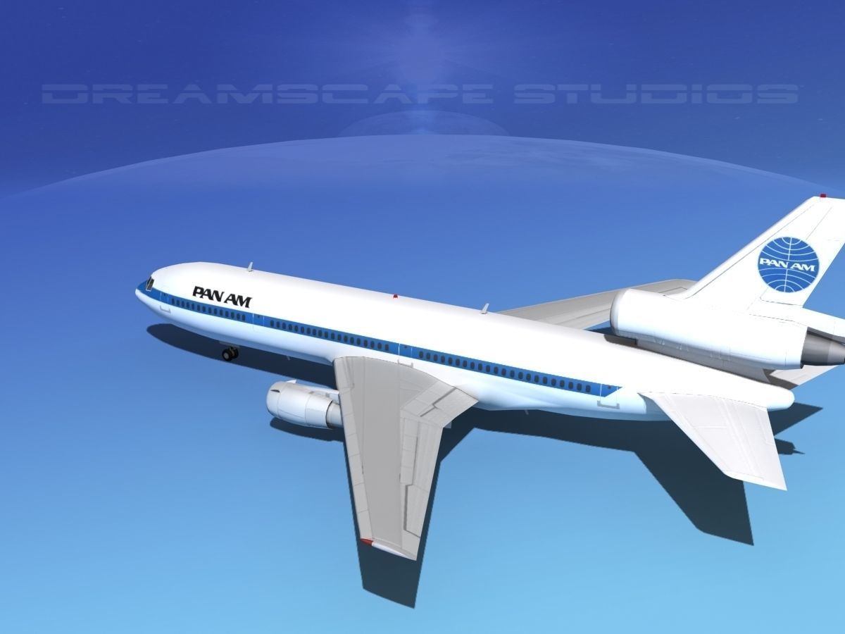 Douglas DC-10 Pan Am 3D model_8