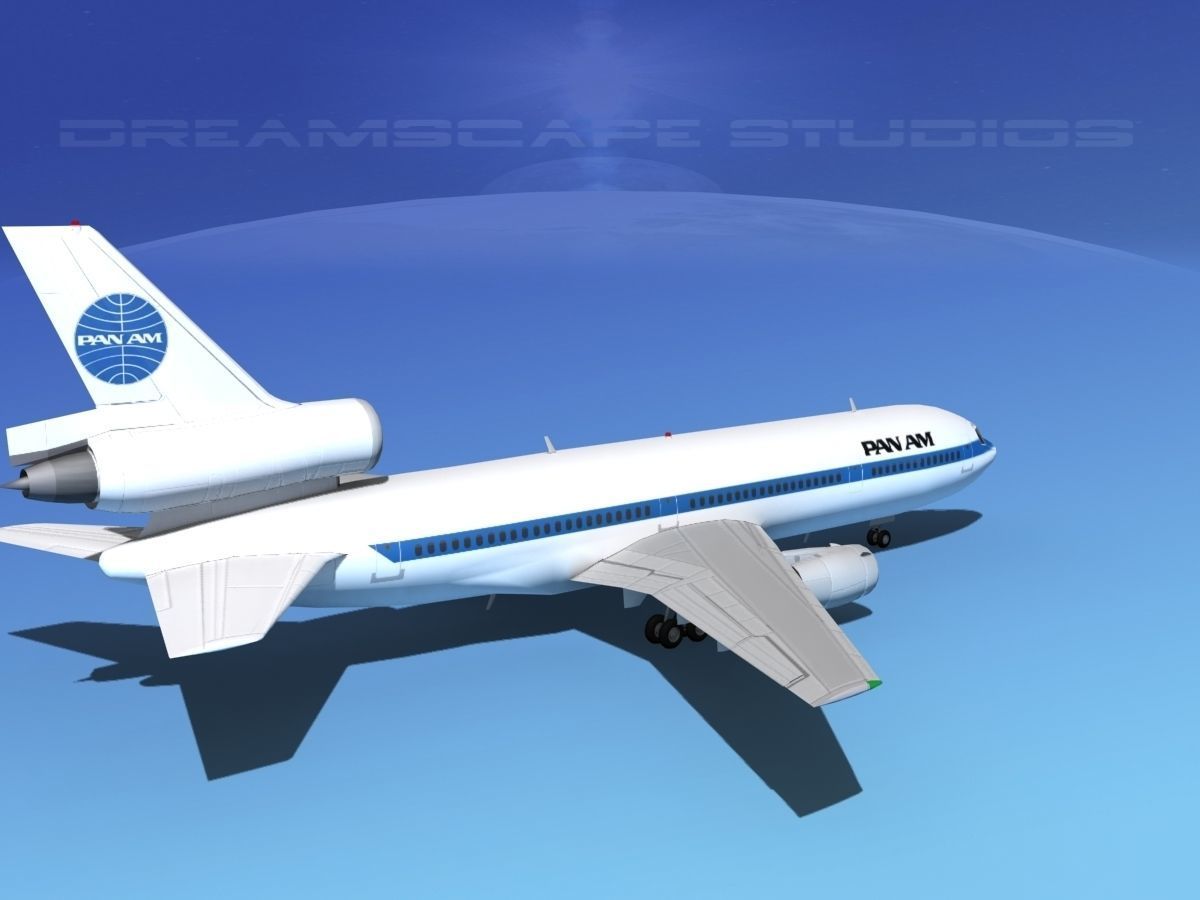 Douglas DC-10 Pan Am 3D model_5