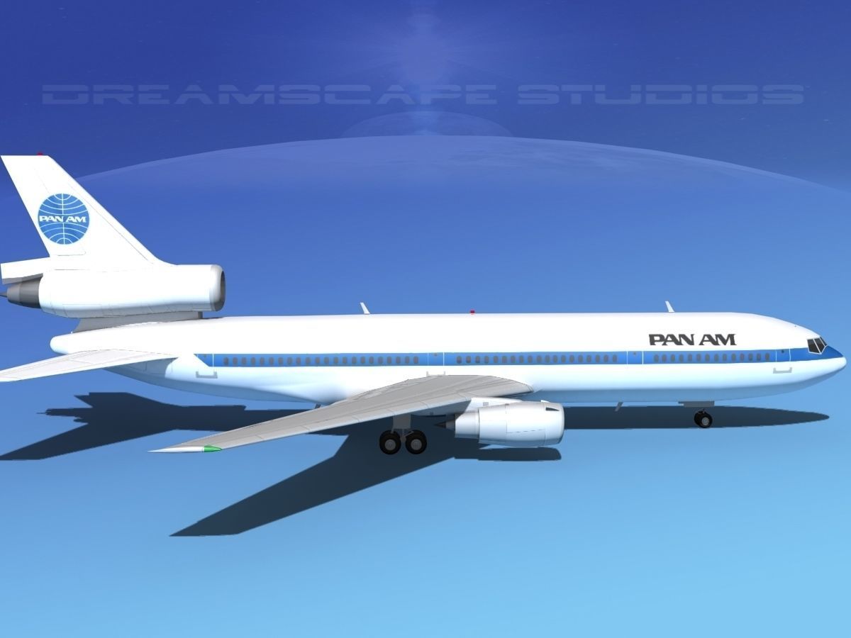 Douglas DC-10 Pan Am 3D model_4