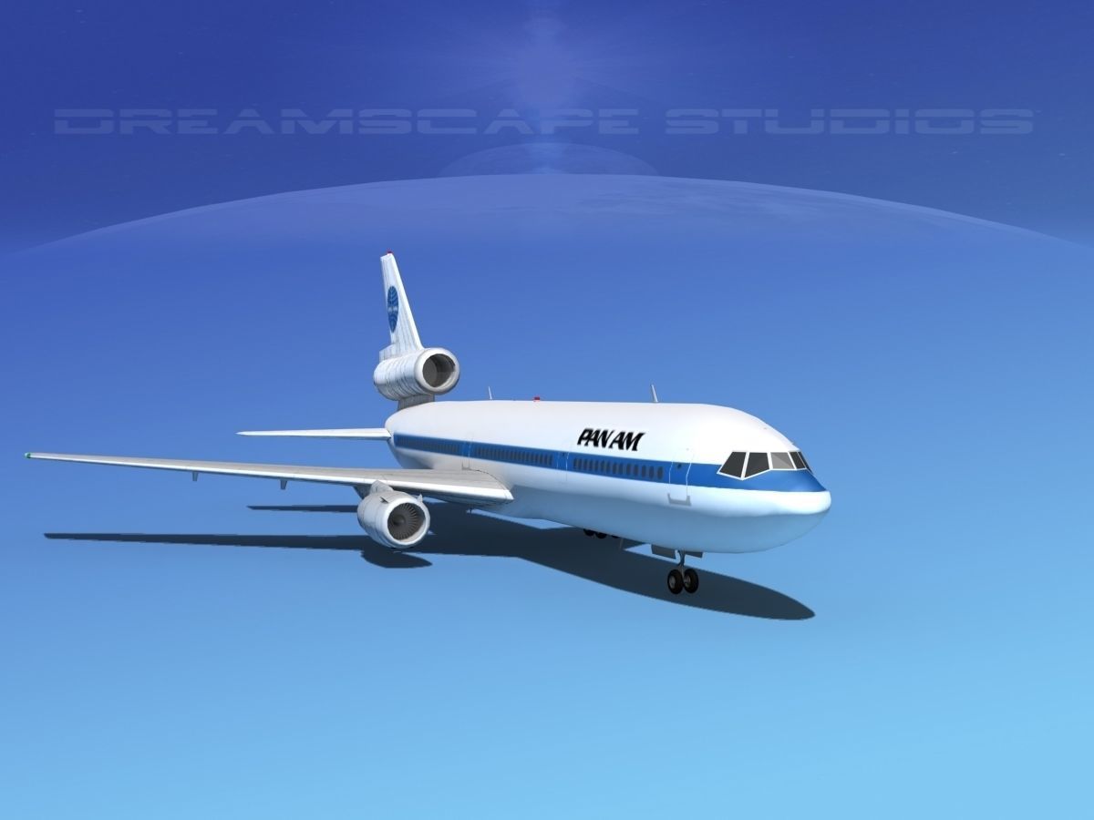 Douglas DC-10 Pan Am 3D model_2