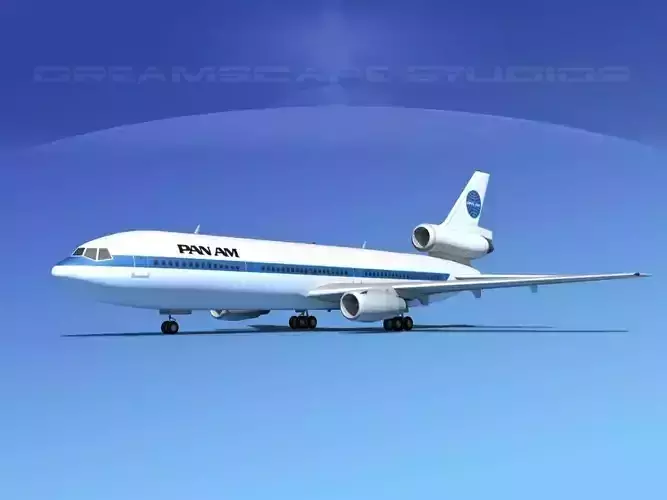 Douglas DC-10 Pan Am 3D model