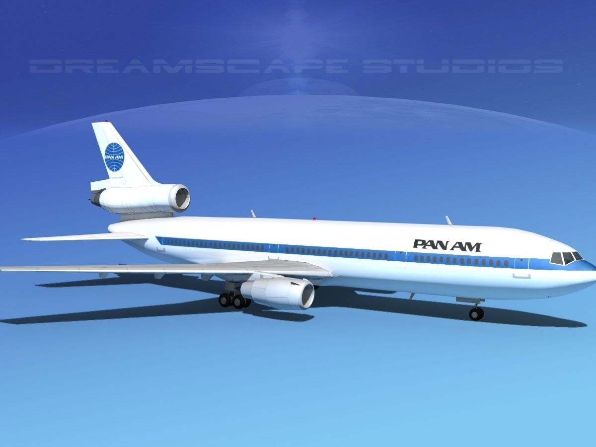 Douglas DC-10 Pan Am 3D model_3