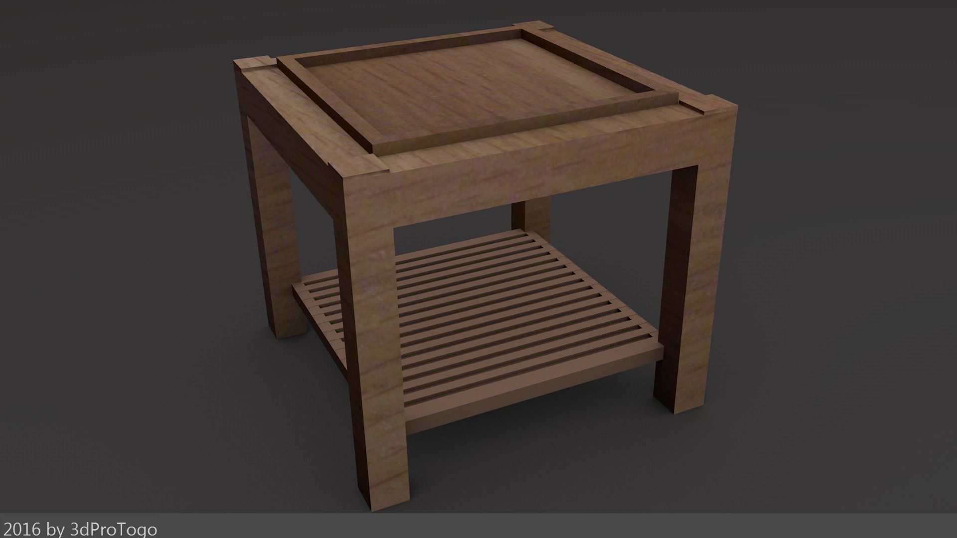 Modern Table Free low-poly 3D model_0