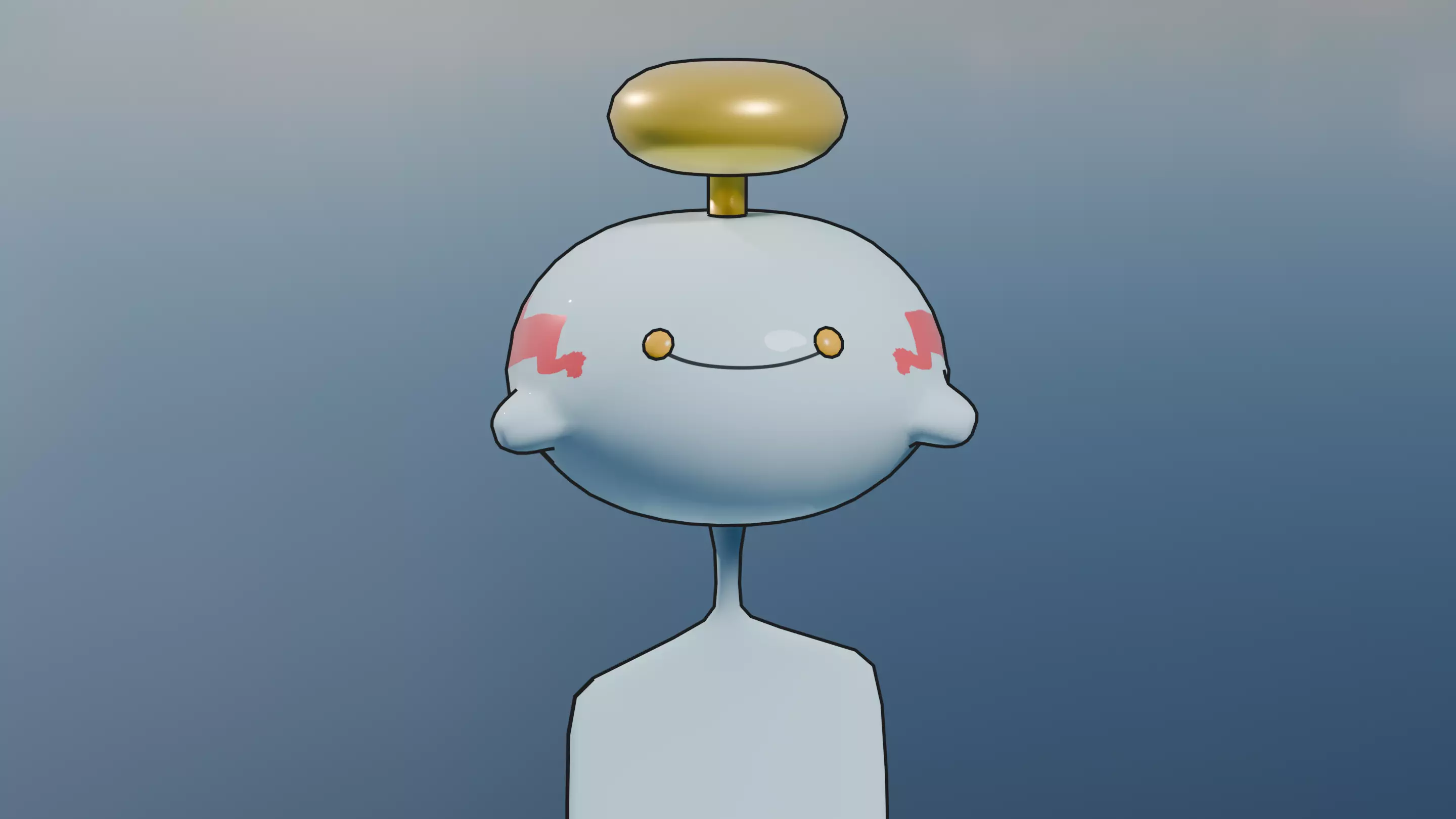 Pokemon Chimecho and Shiny Version Low-poly 3D model_9