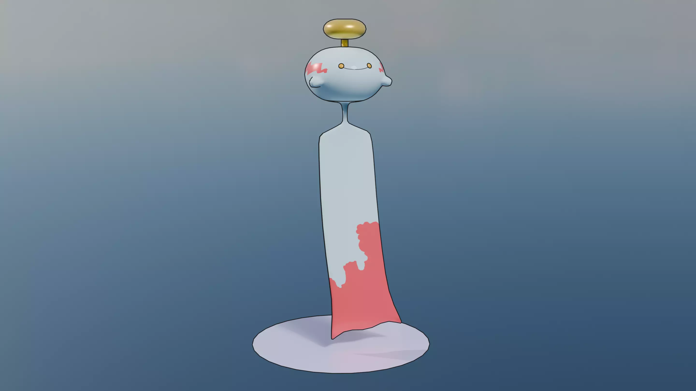 Pokemon Chimecho and Shiny Version Low-poly 3D model_1