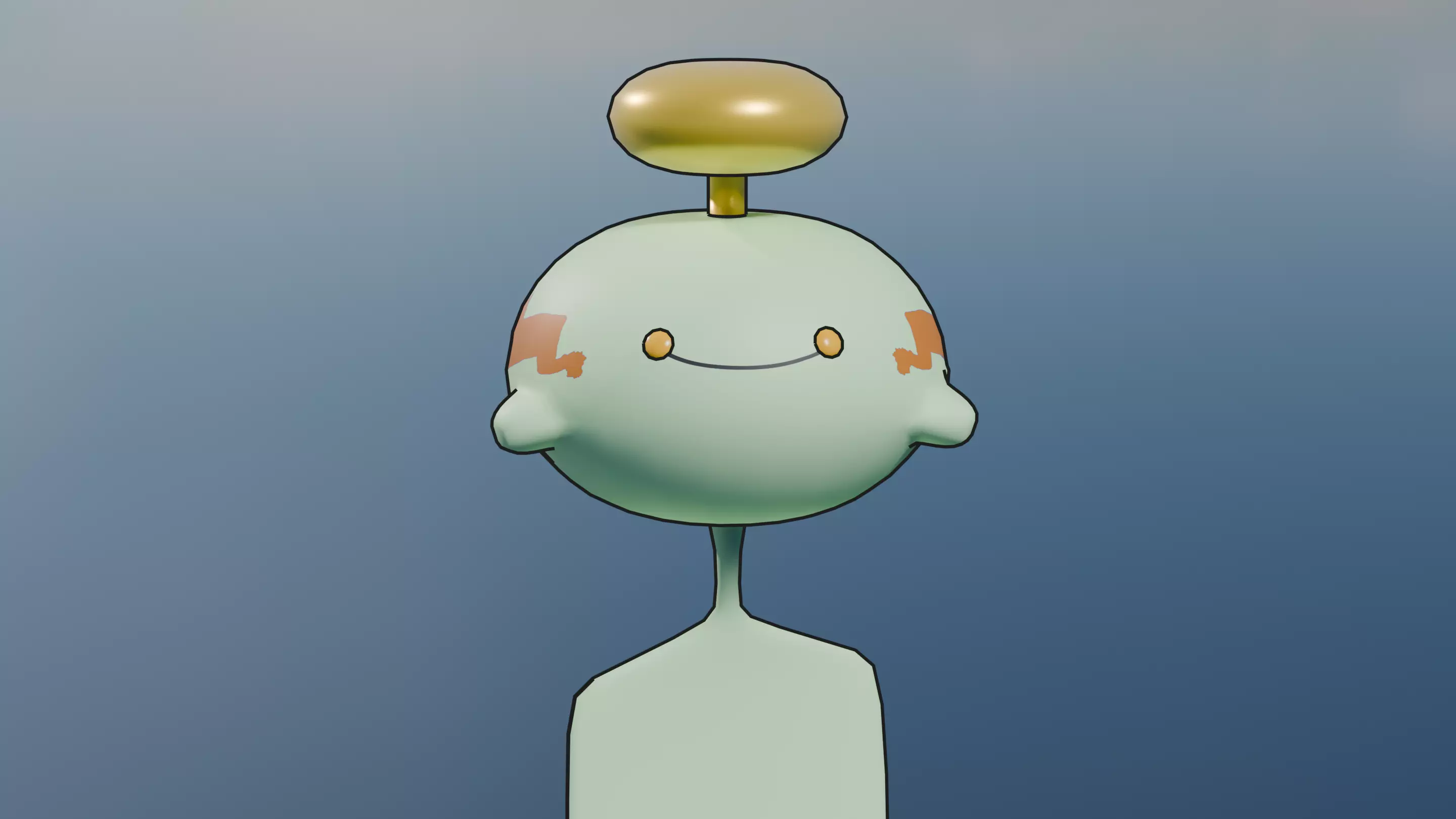Pokemon Chimecho and Shiny Version Low-poly 3D model_10