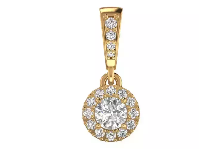 Round Solitaire Pendant