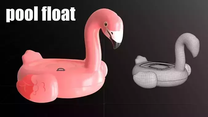 Inflatable Flamingo Pool Float 3D model