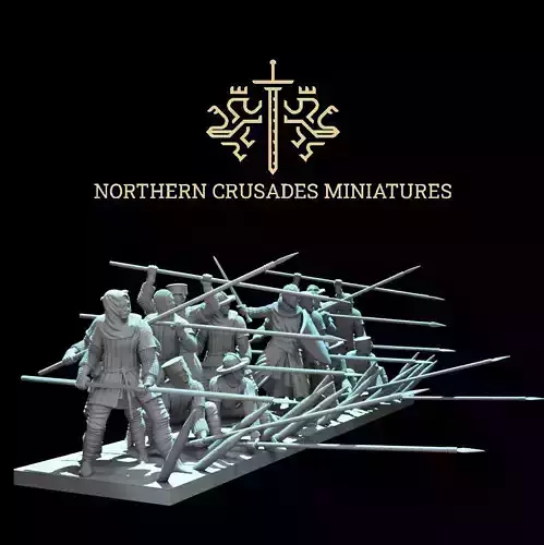 Scottish Schiltron of Spearmen Featuring the Black Douglas 