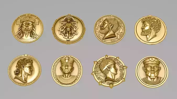 Faces on coins