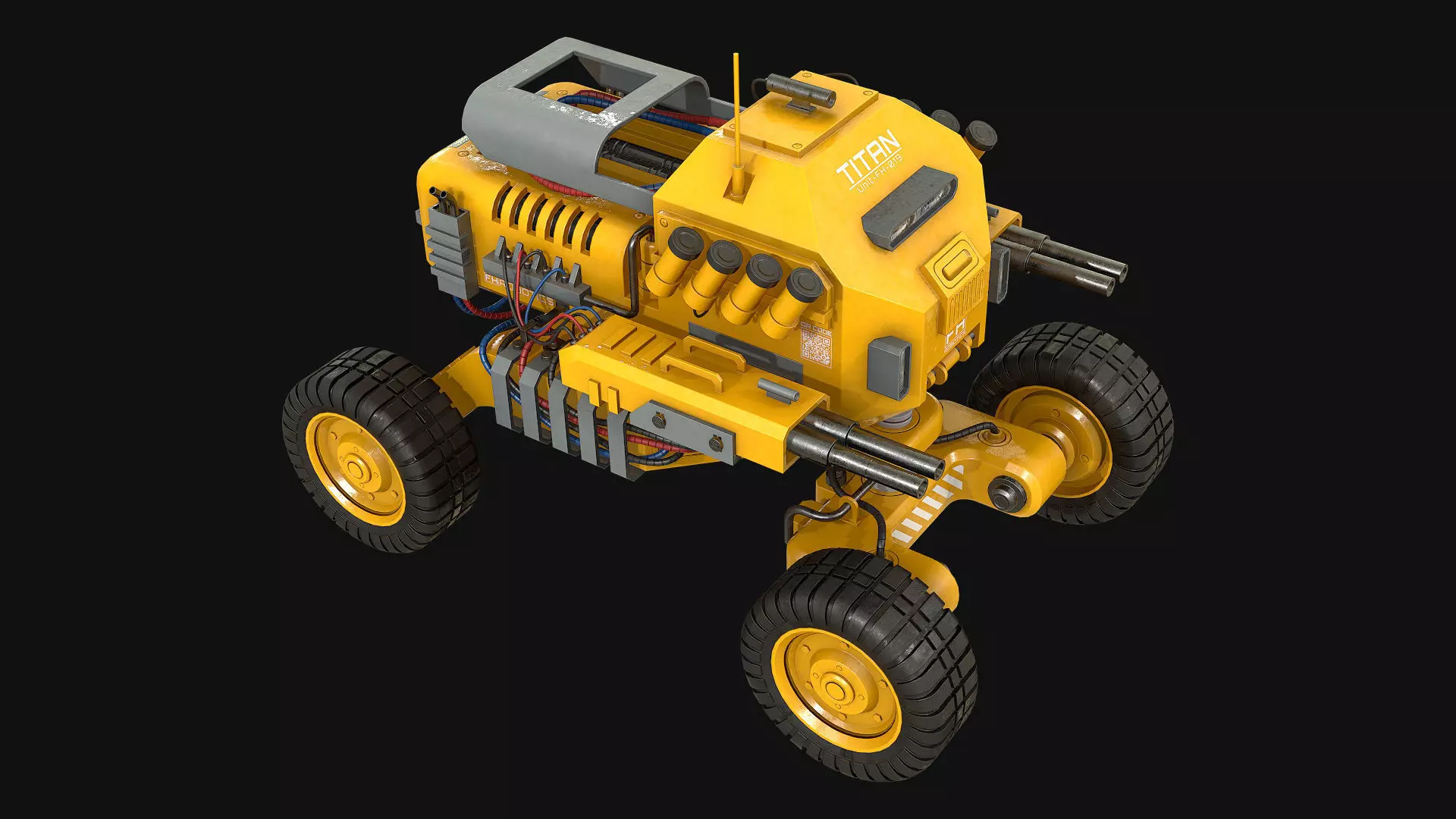 UGV Concept-1-Yellow 3D model_8