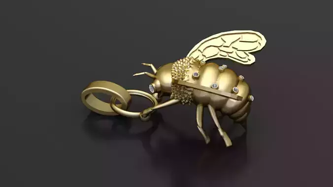 Royal Honey Bee Pendant 3D print model