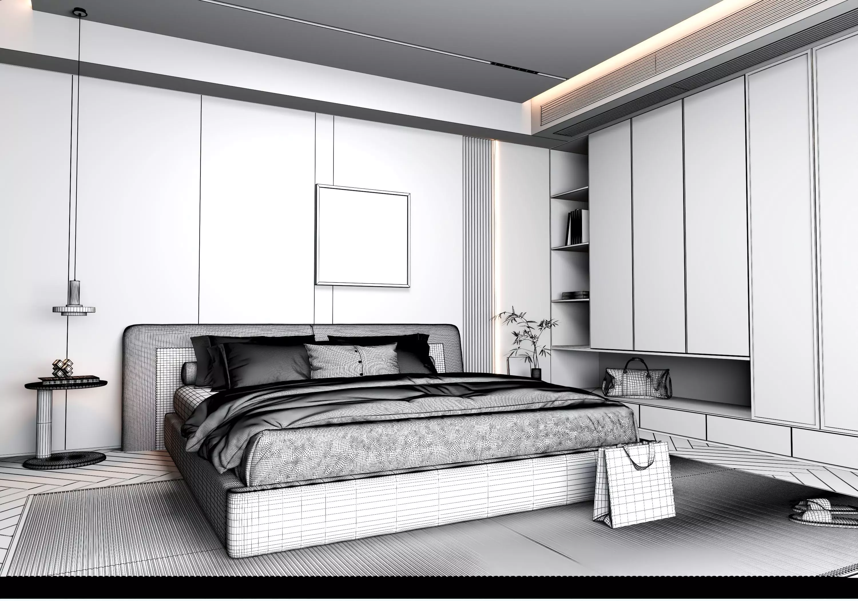 Bedroom Interior 07 3D model_21