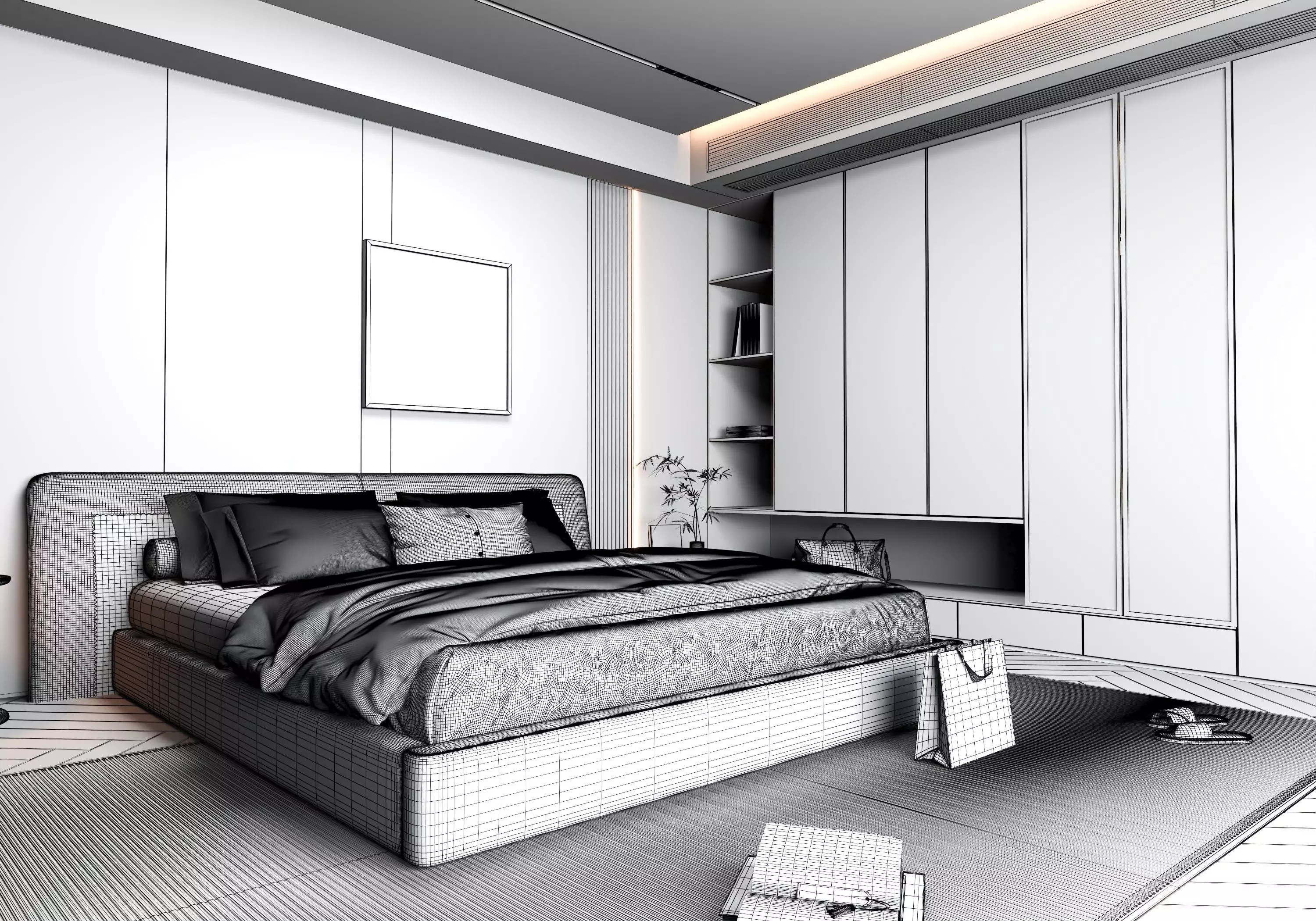 Bedroom Interior 07 3D model_19