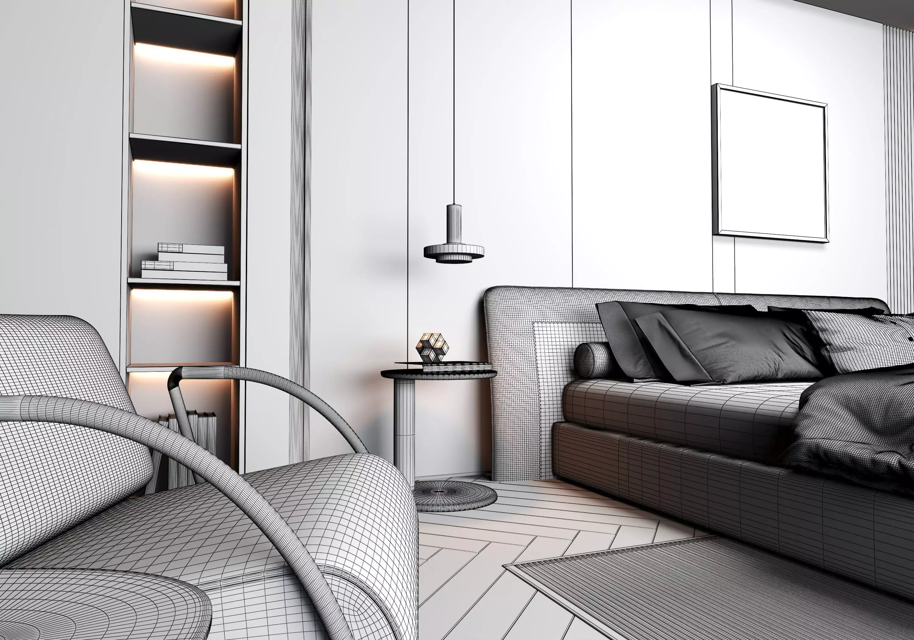 Bedroom Interior 07 3D model_11