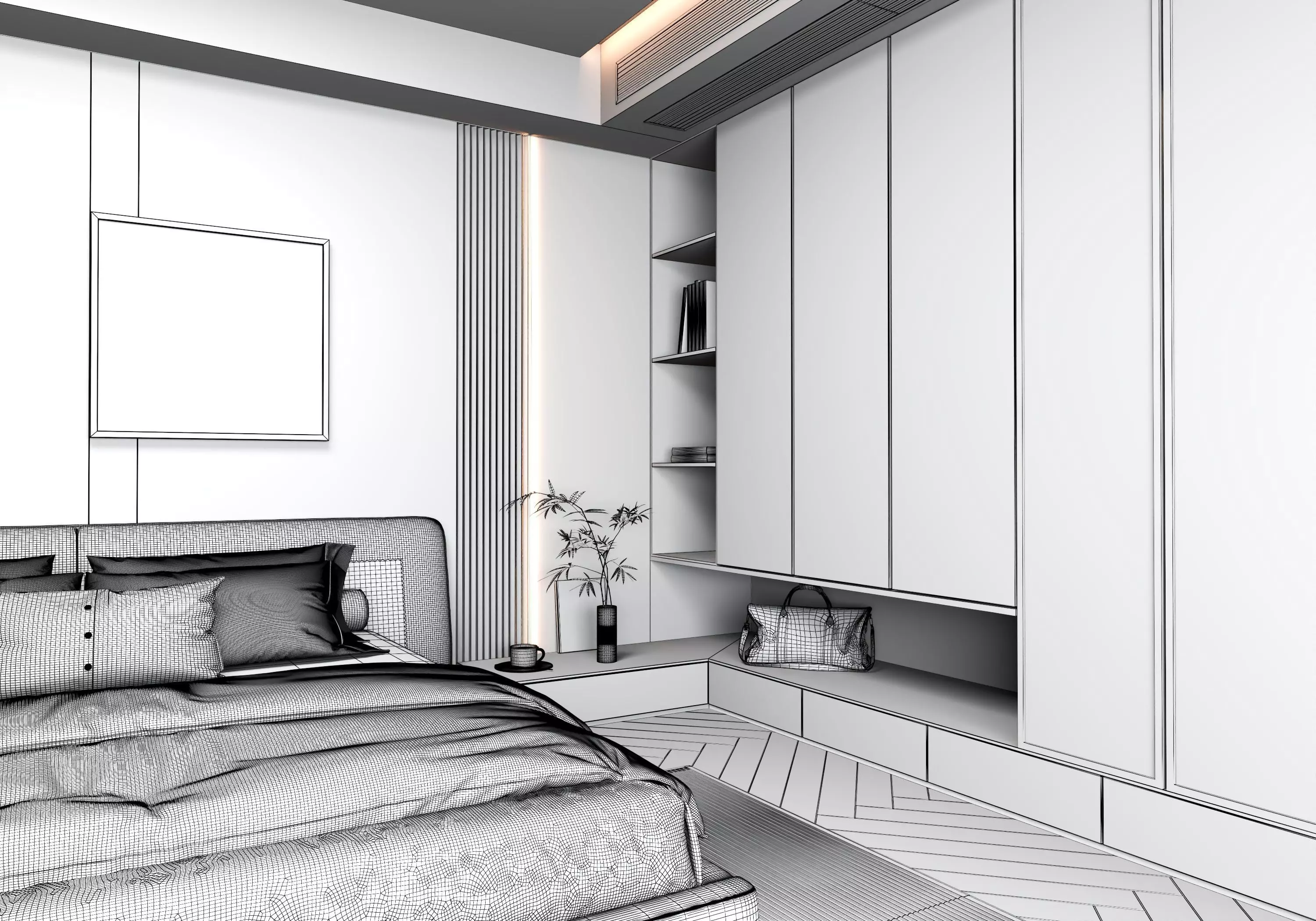 Bedroom Interior 07 3D model_14
