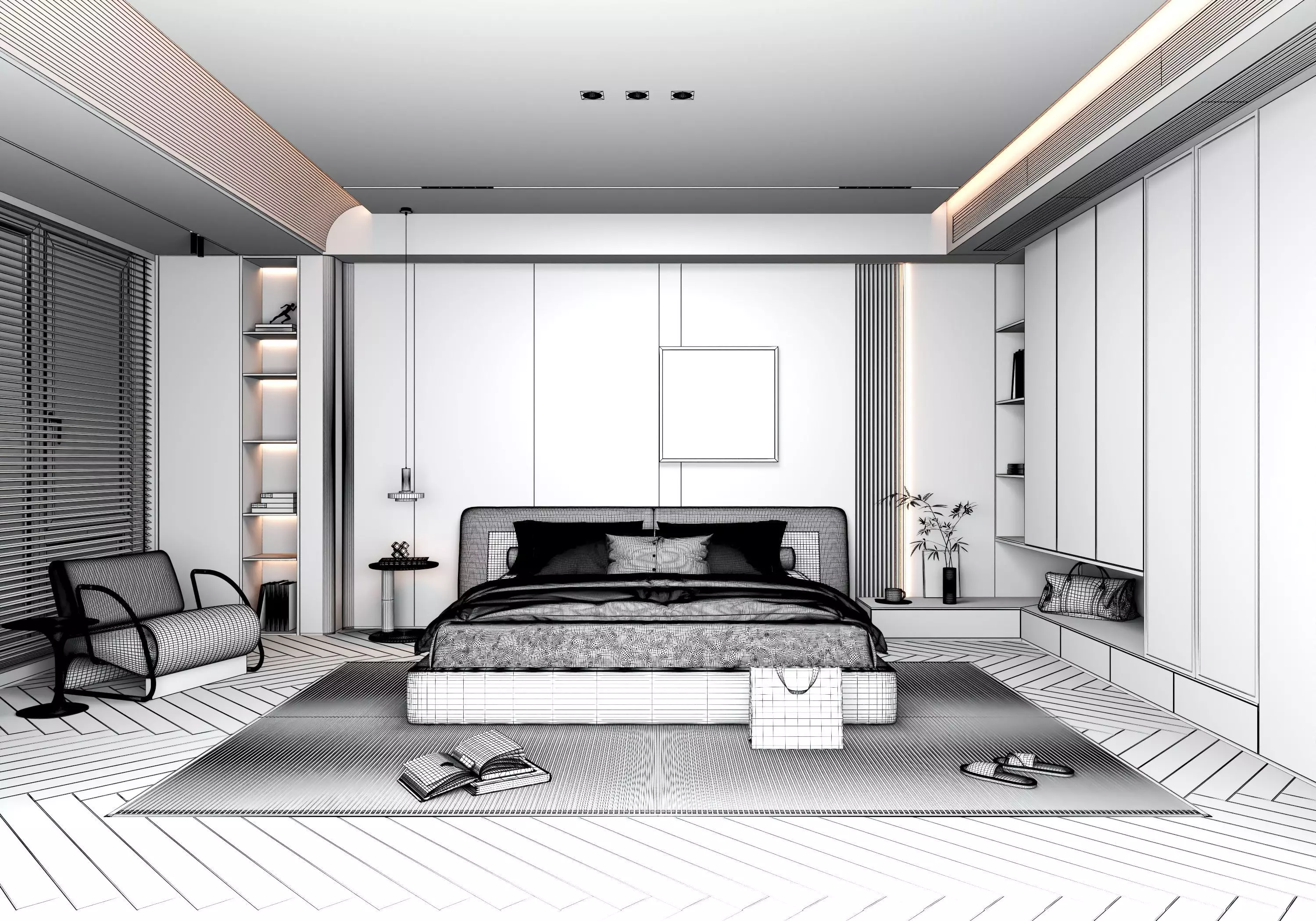 Bedroom Interior 07 3D model_12