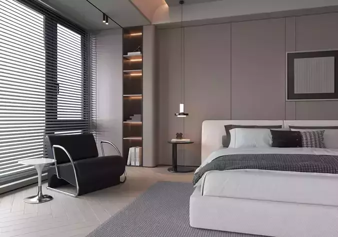 Bedroom Interior 07 3D model 4