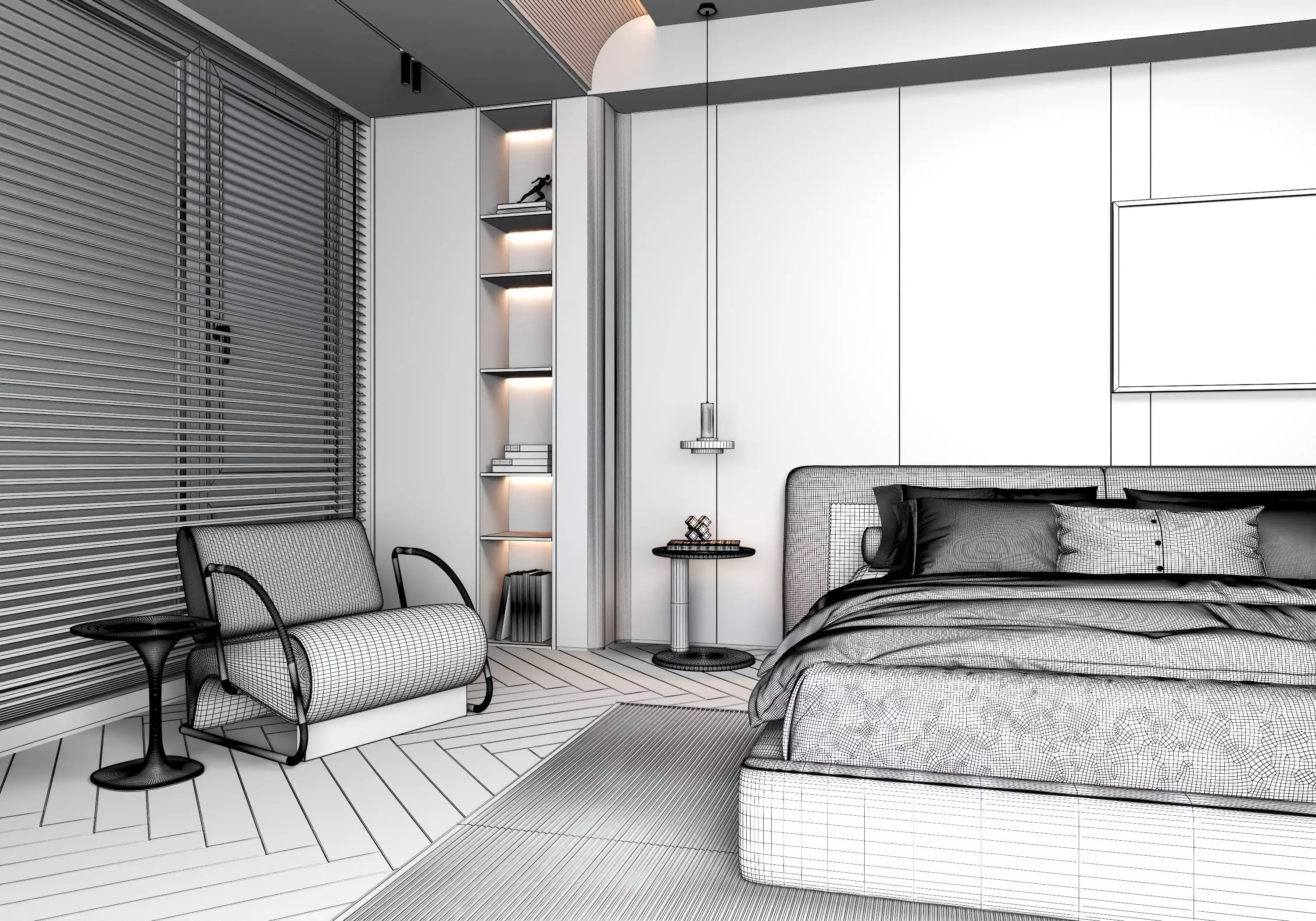 Bedroom Interior 07 3D model_15