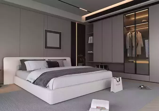 Bedroom Interior 07 3D model 5