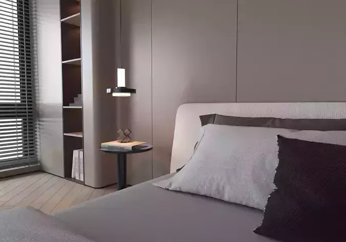 Bedroom Interior 07 3D model 7