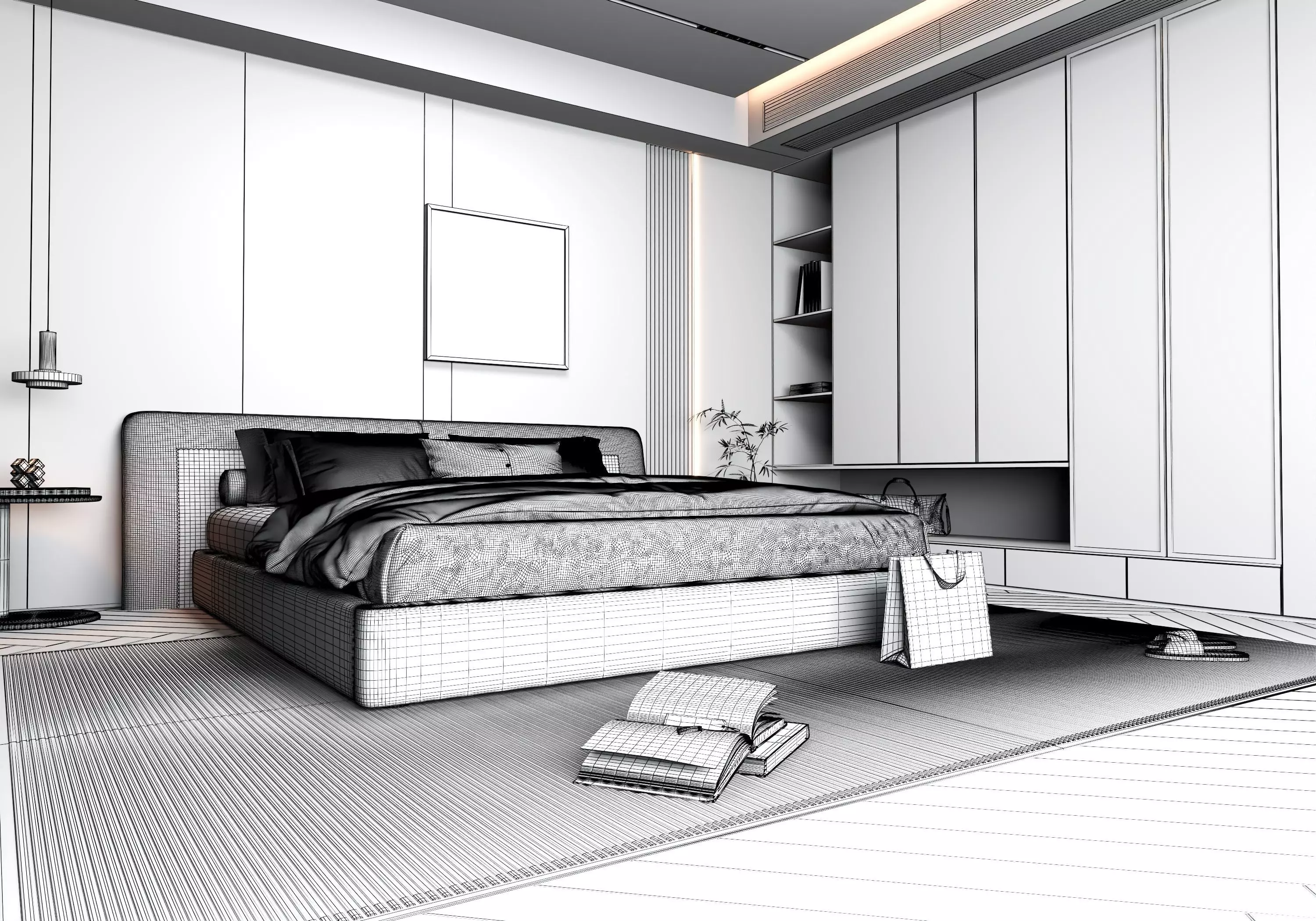 Bedroom Interior 07 3D model_16