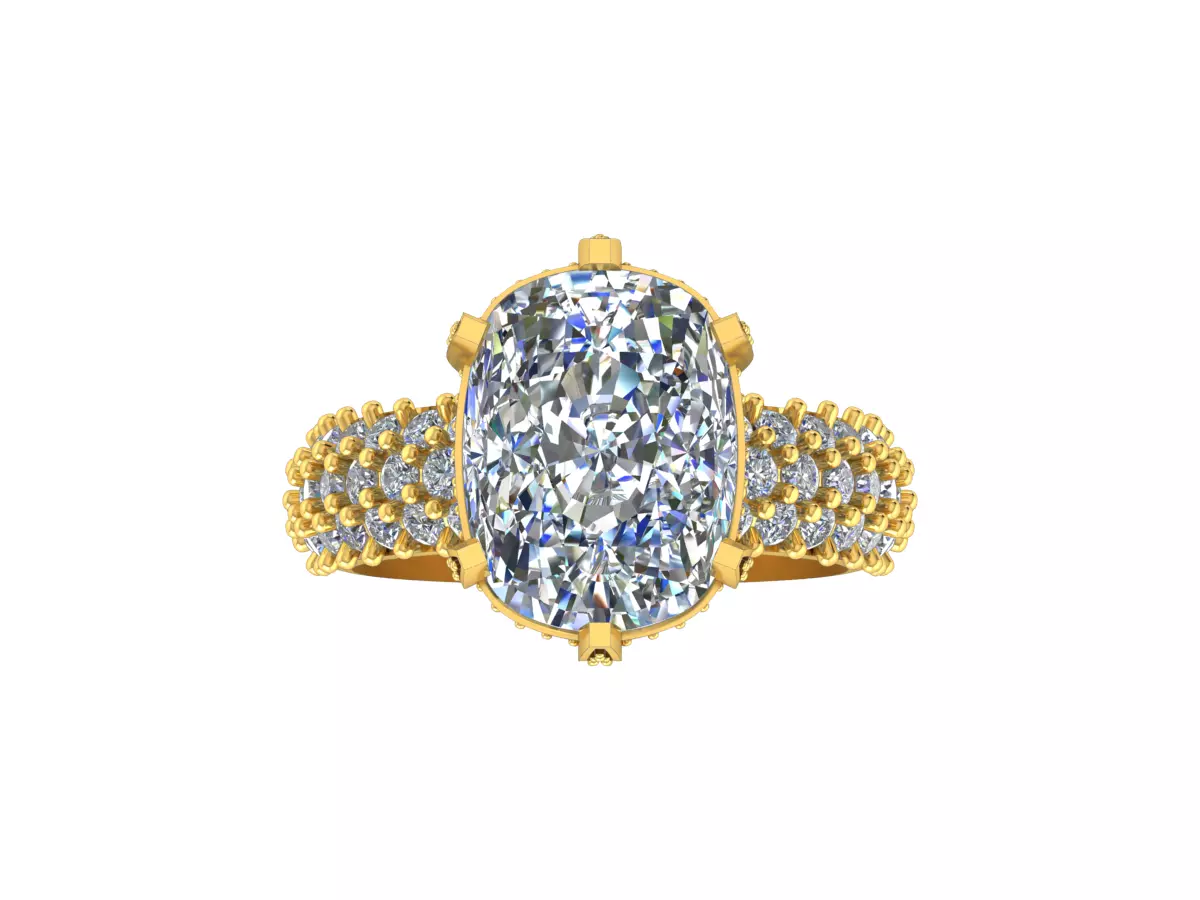 Elegant Engagement Ring 3D print model_2