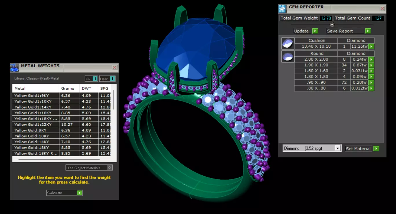 Elegant Engagement Ring 3D print model_5