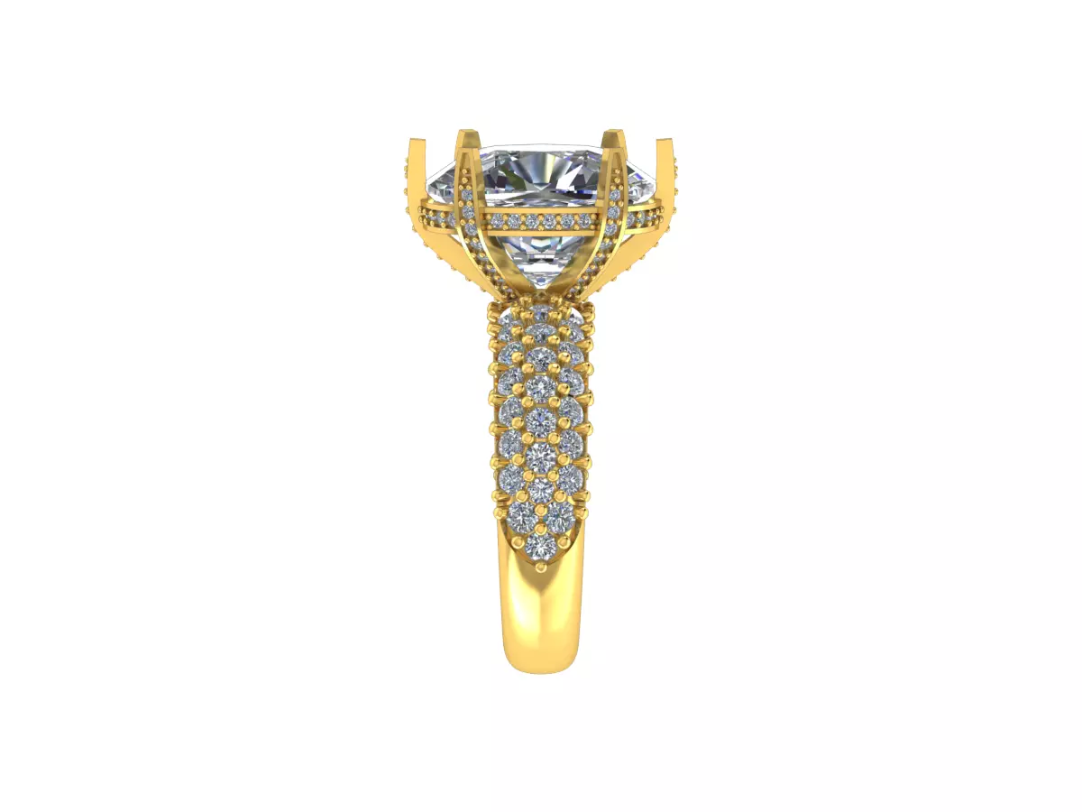 Elegant Engagement Ring 3D print model_4