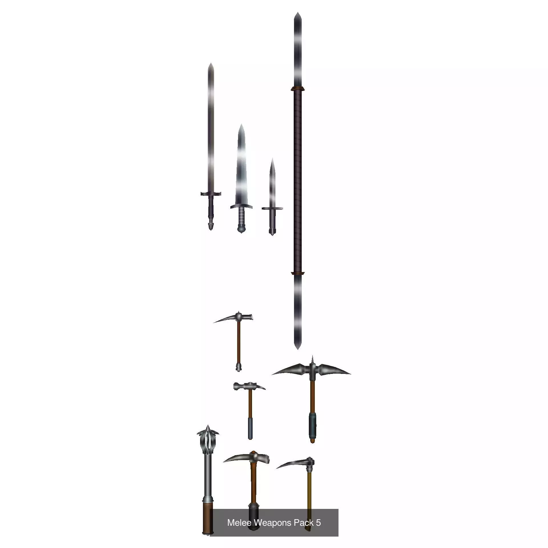Melee Weapons Buldle 3D Model Collection_5