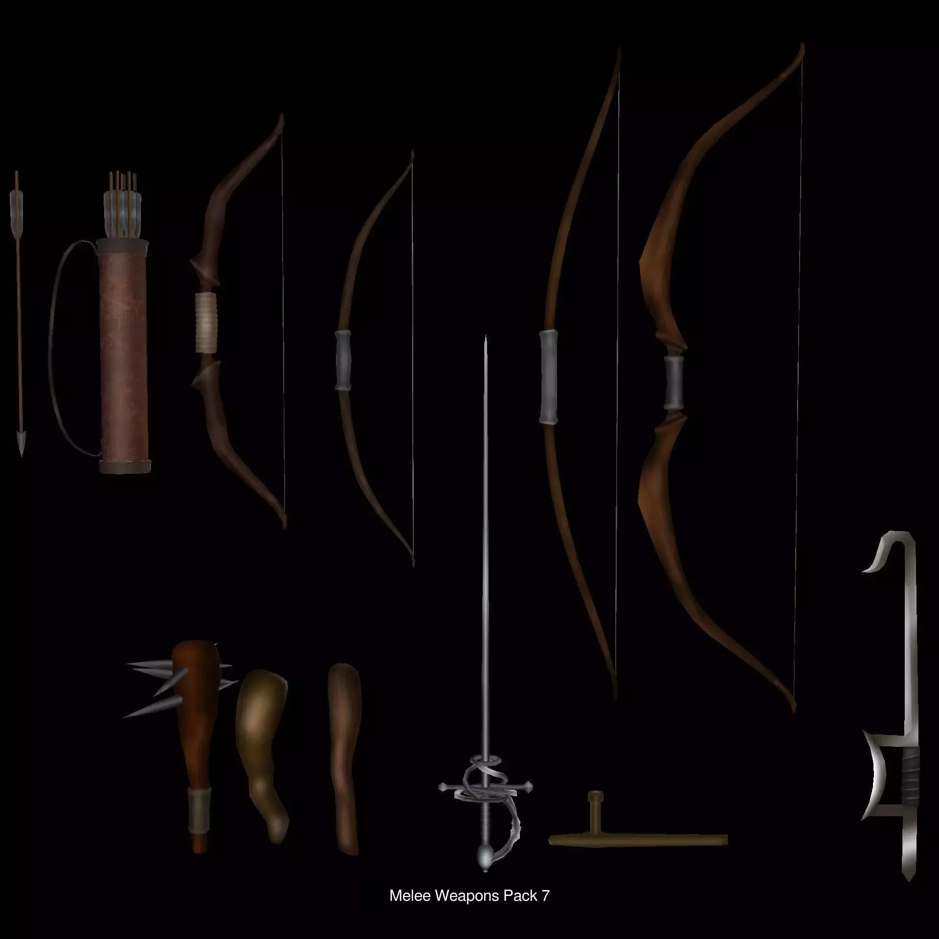 Melee Weapons Buldle 3D Model Collection_7