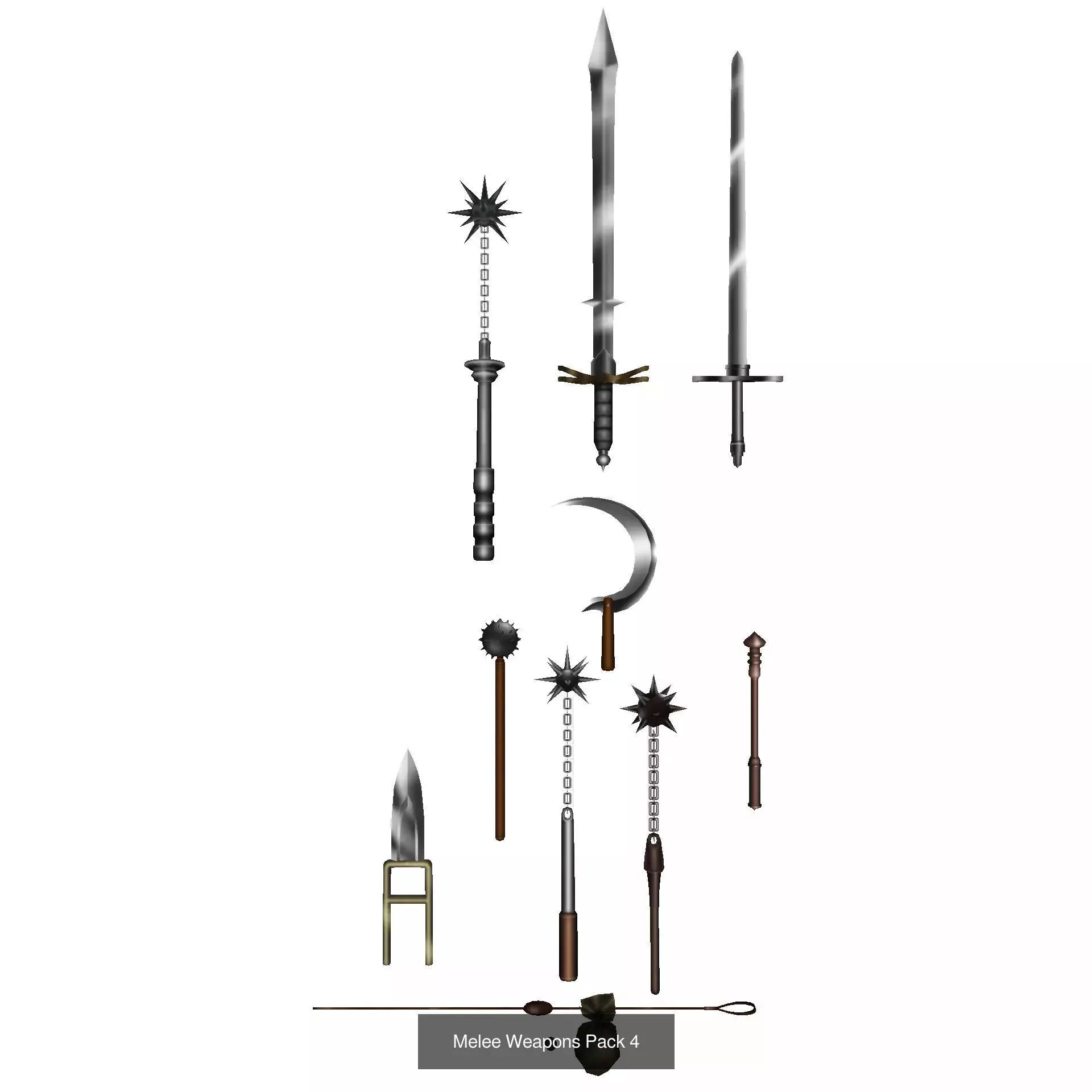 Melee Weapons Buldle 3D Model Collection_4
