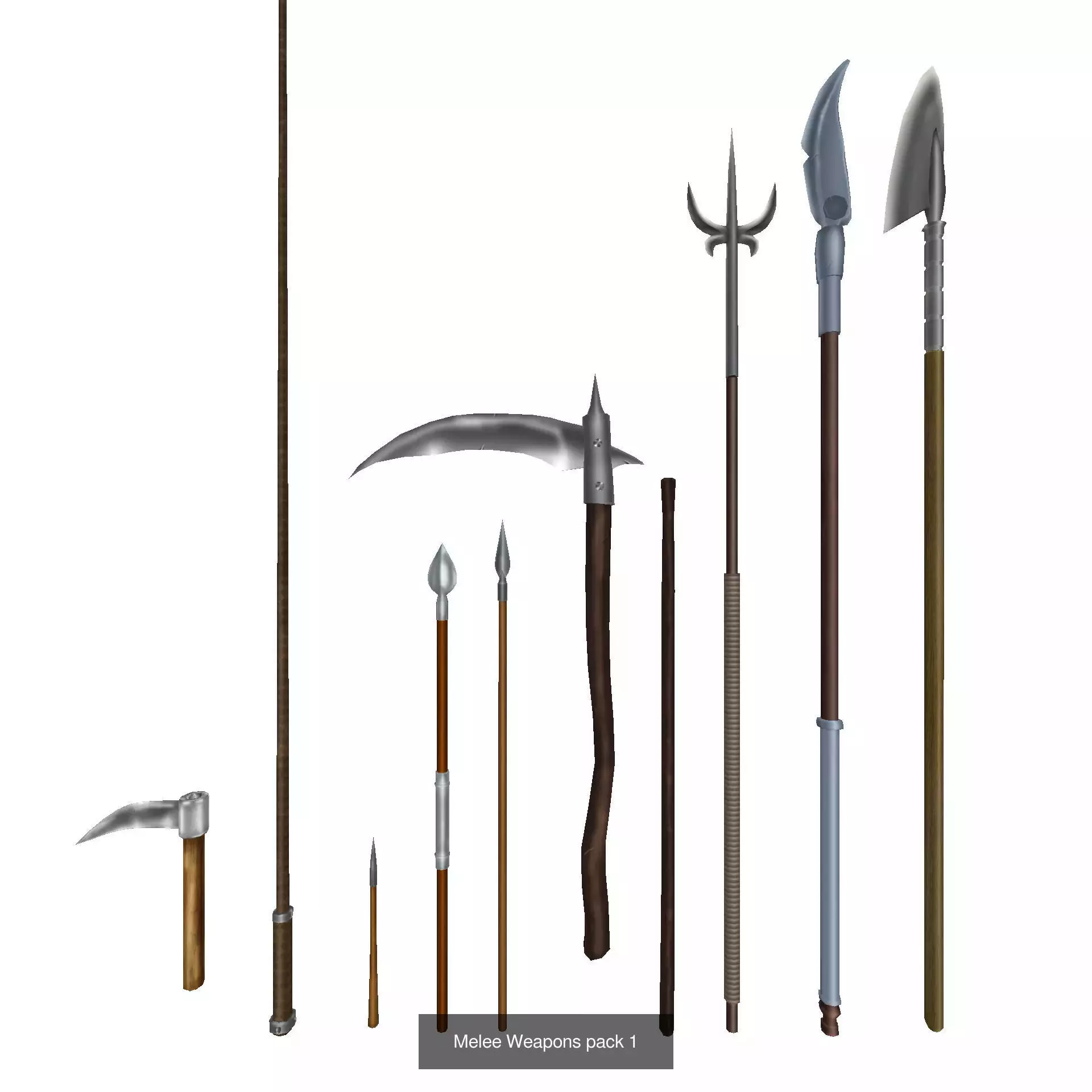 Melee Weapons Buldle 3D Model Collection_1