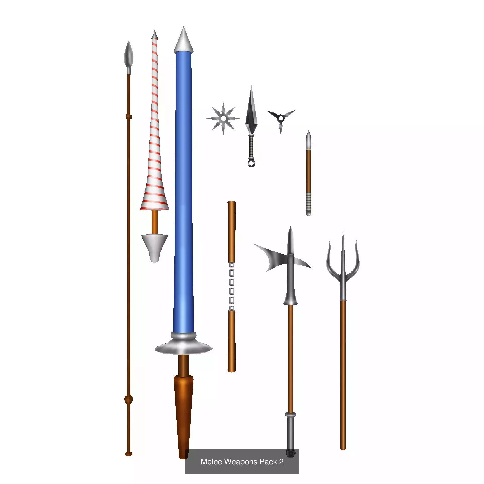 Melee Weapons Buldle 3D Model Collection_2