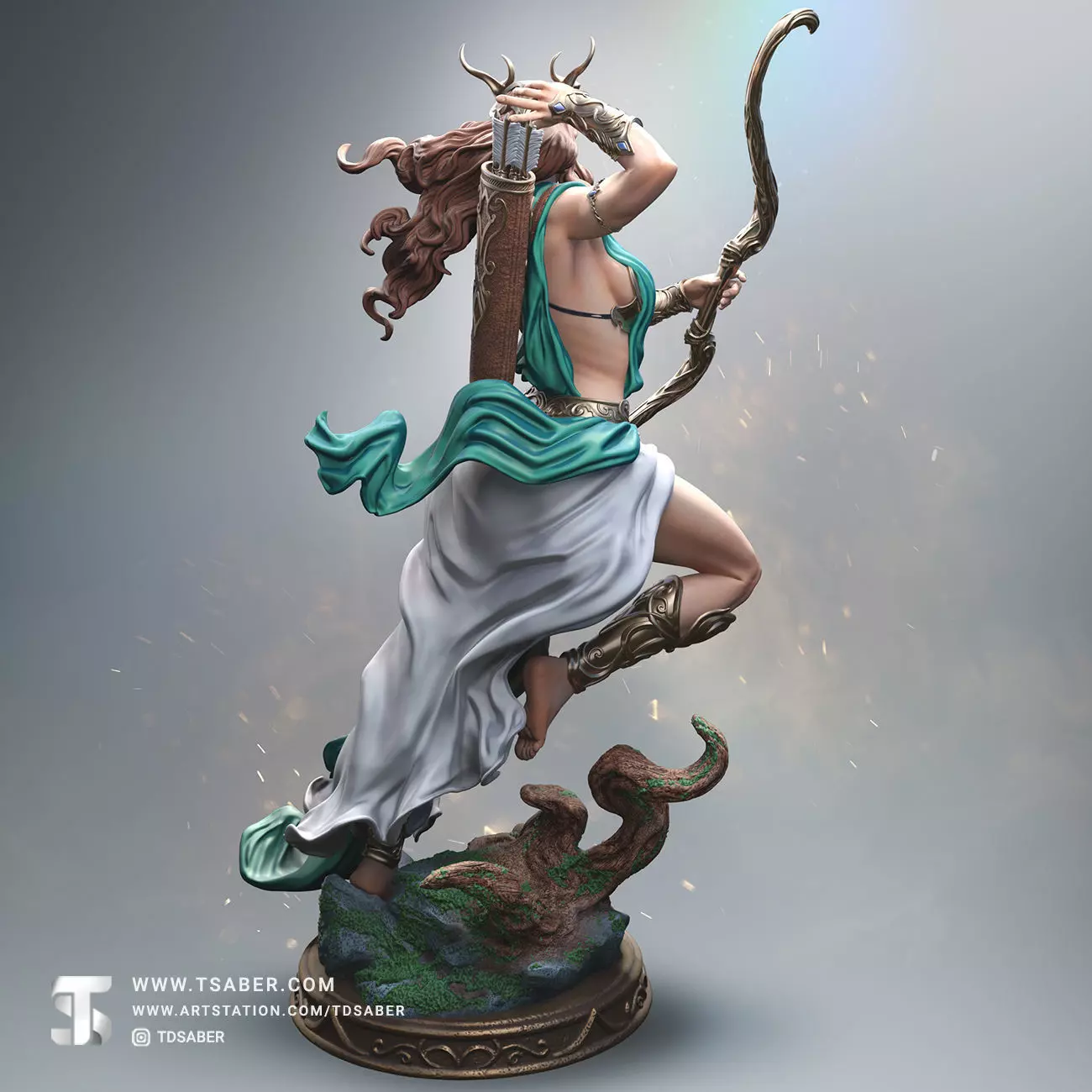 Artemis Statue 3D print model_4