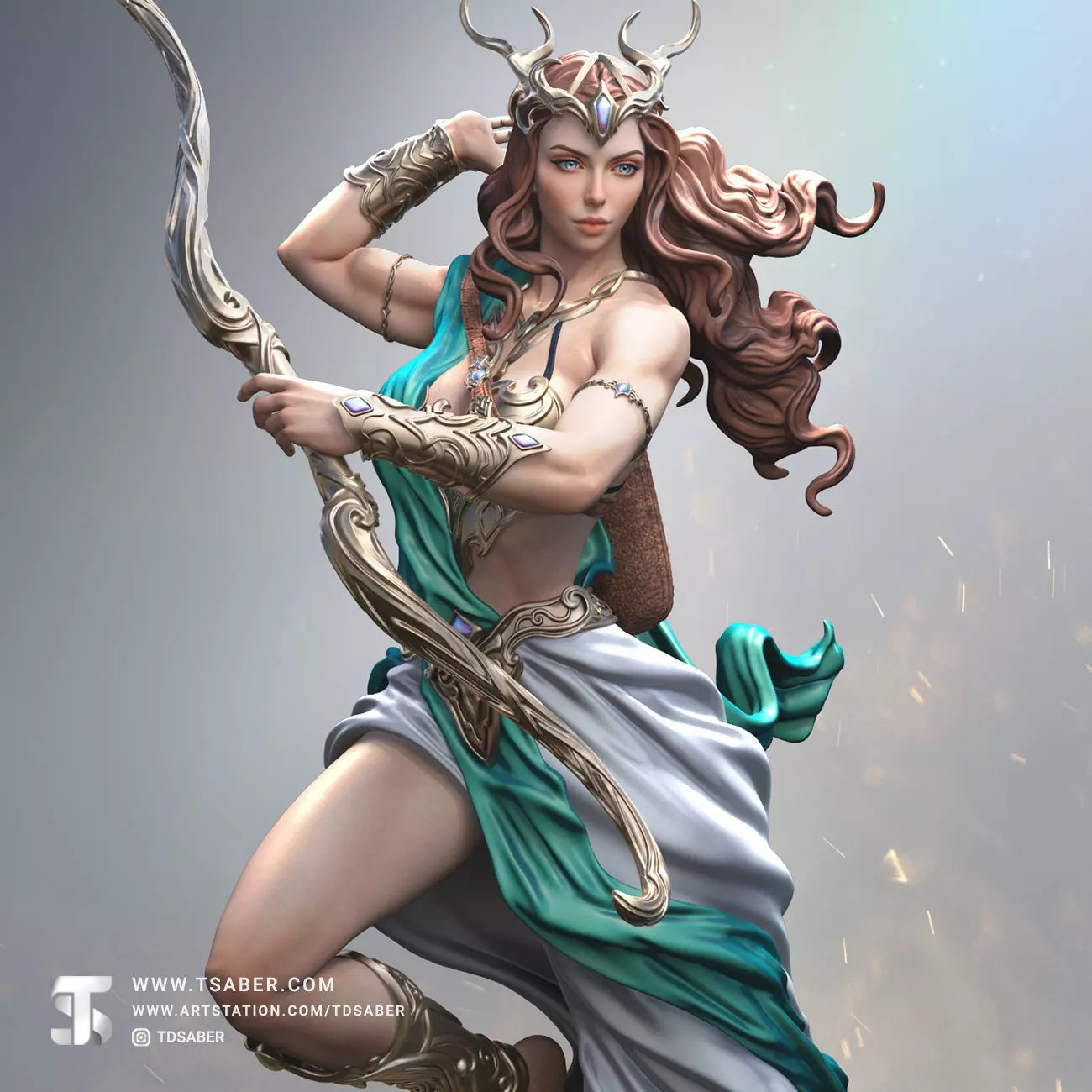 Artemis Statue 3D print model_5