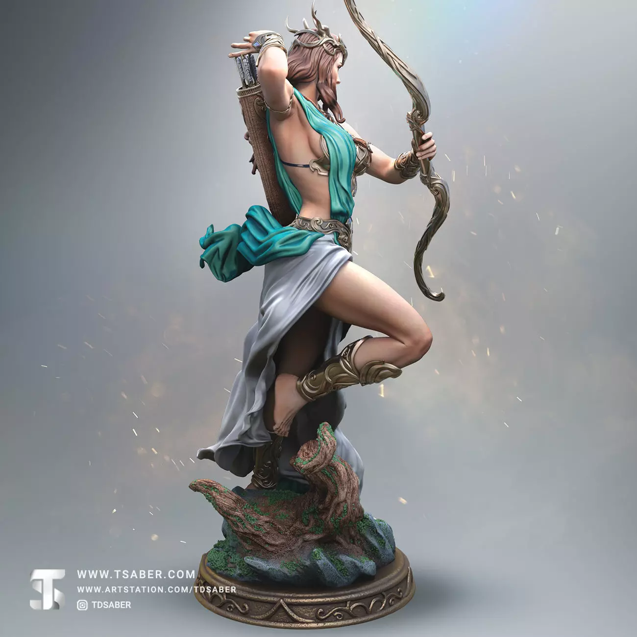 Artemis Statue 3D print model_8