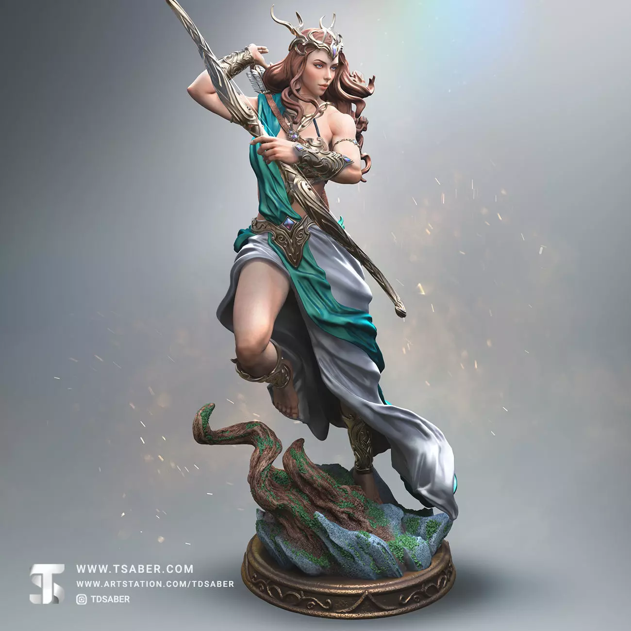 Artemis Statue 3D print model_6