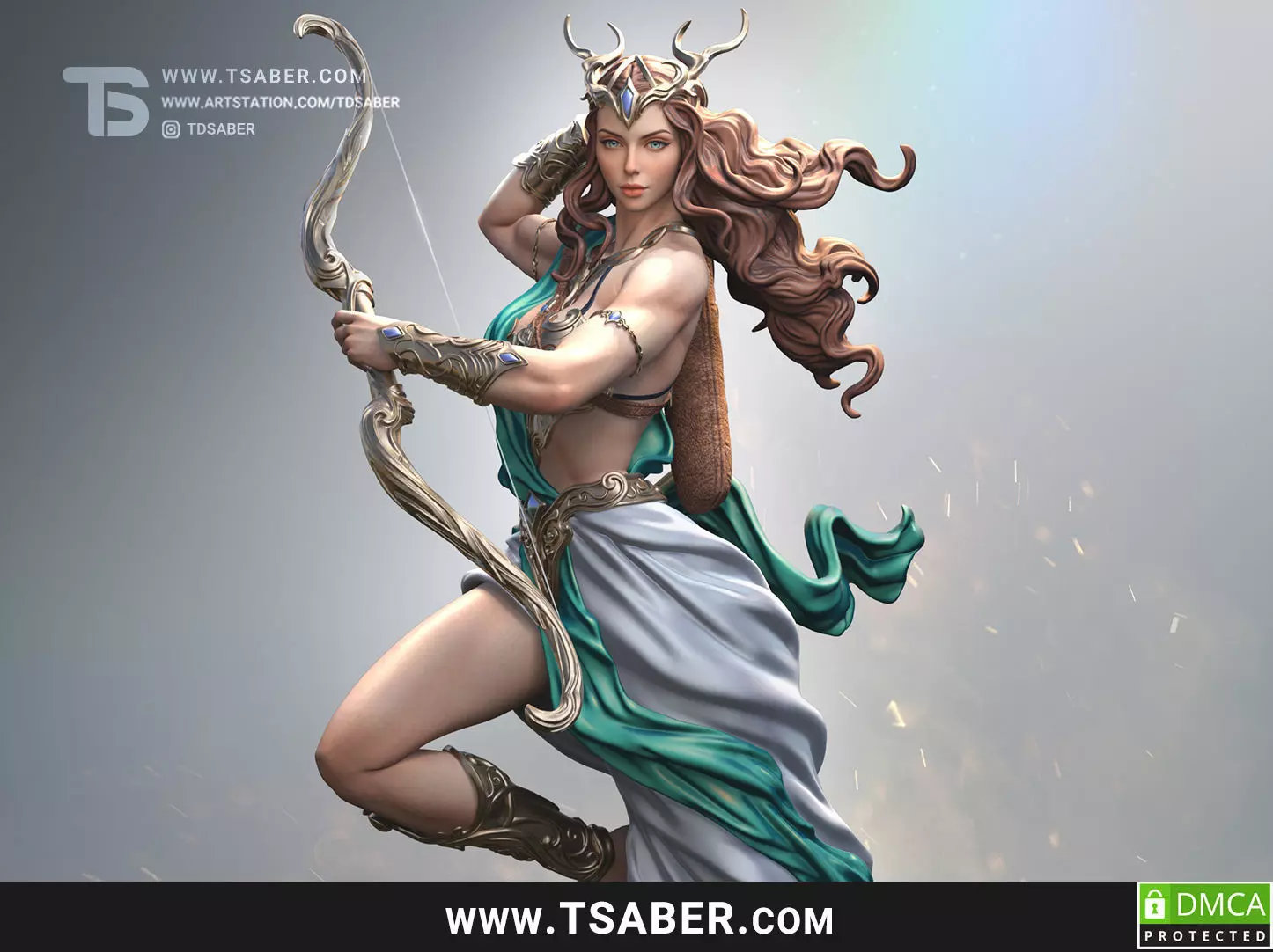 Artemis Statue 3D print model_0