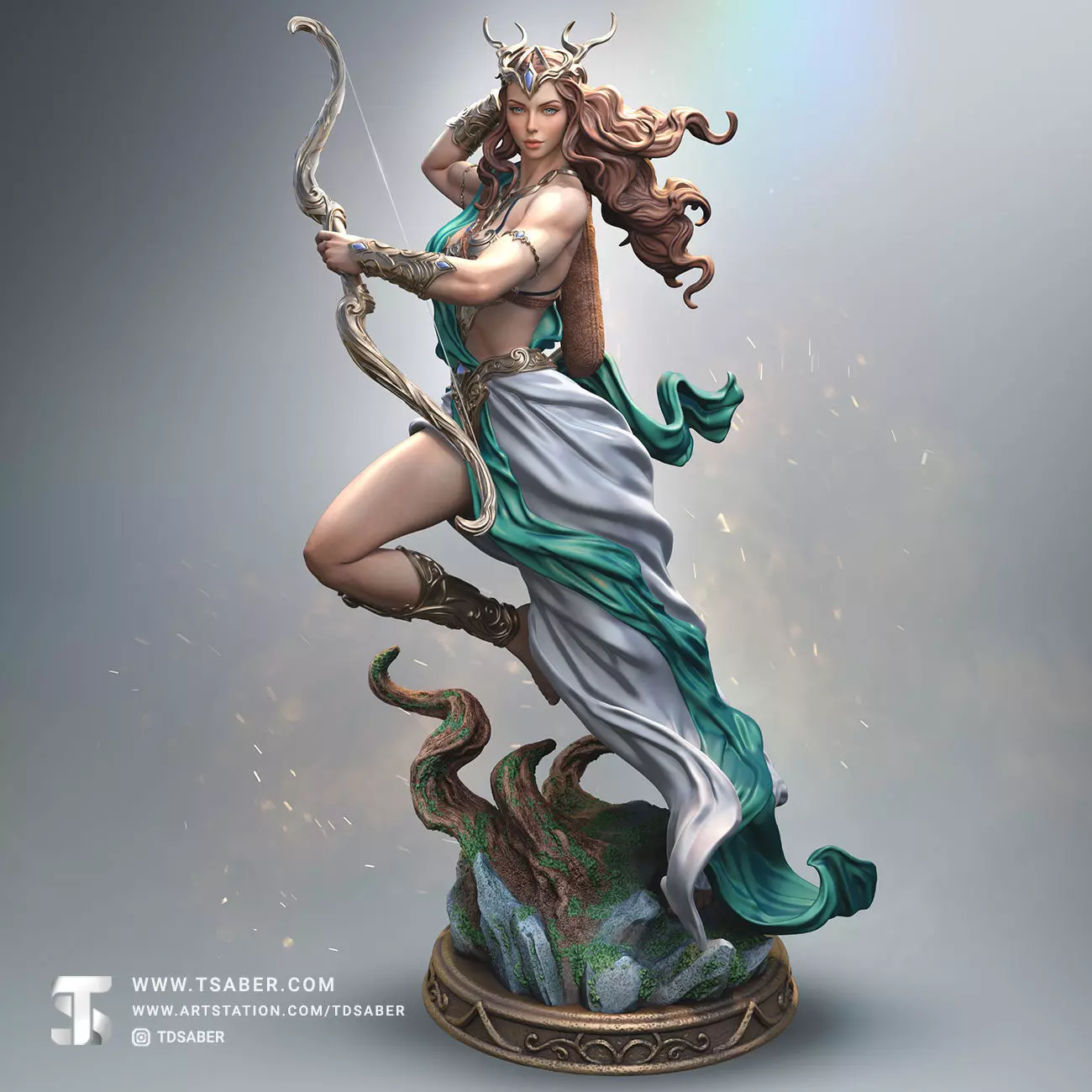 Artemis Statue 3D print model_2