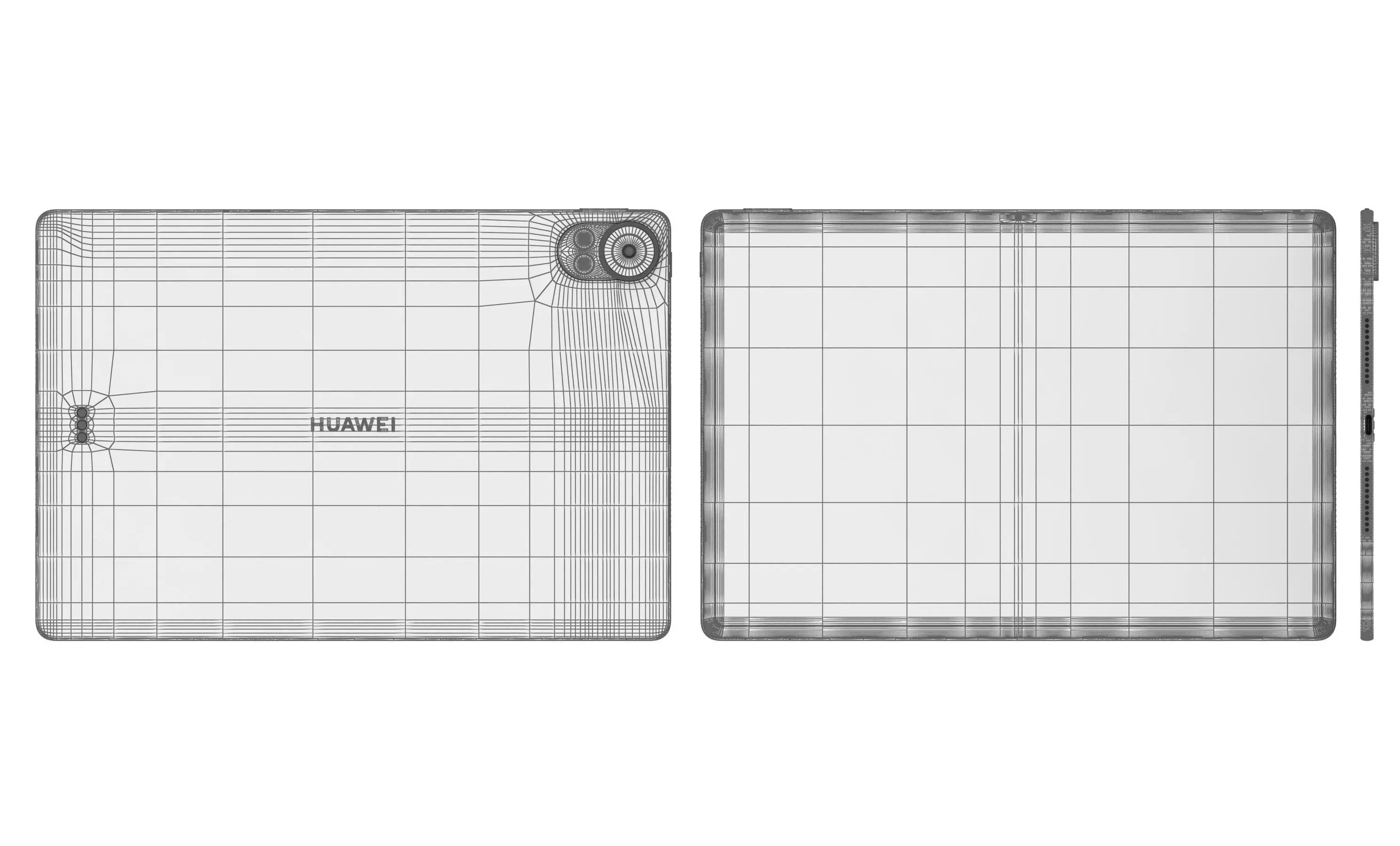 Huawei MatePad 12X White High Poly 3D model_11