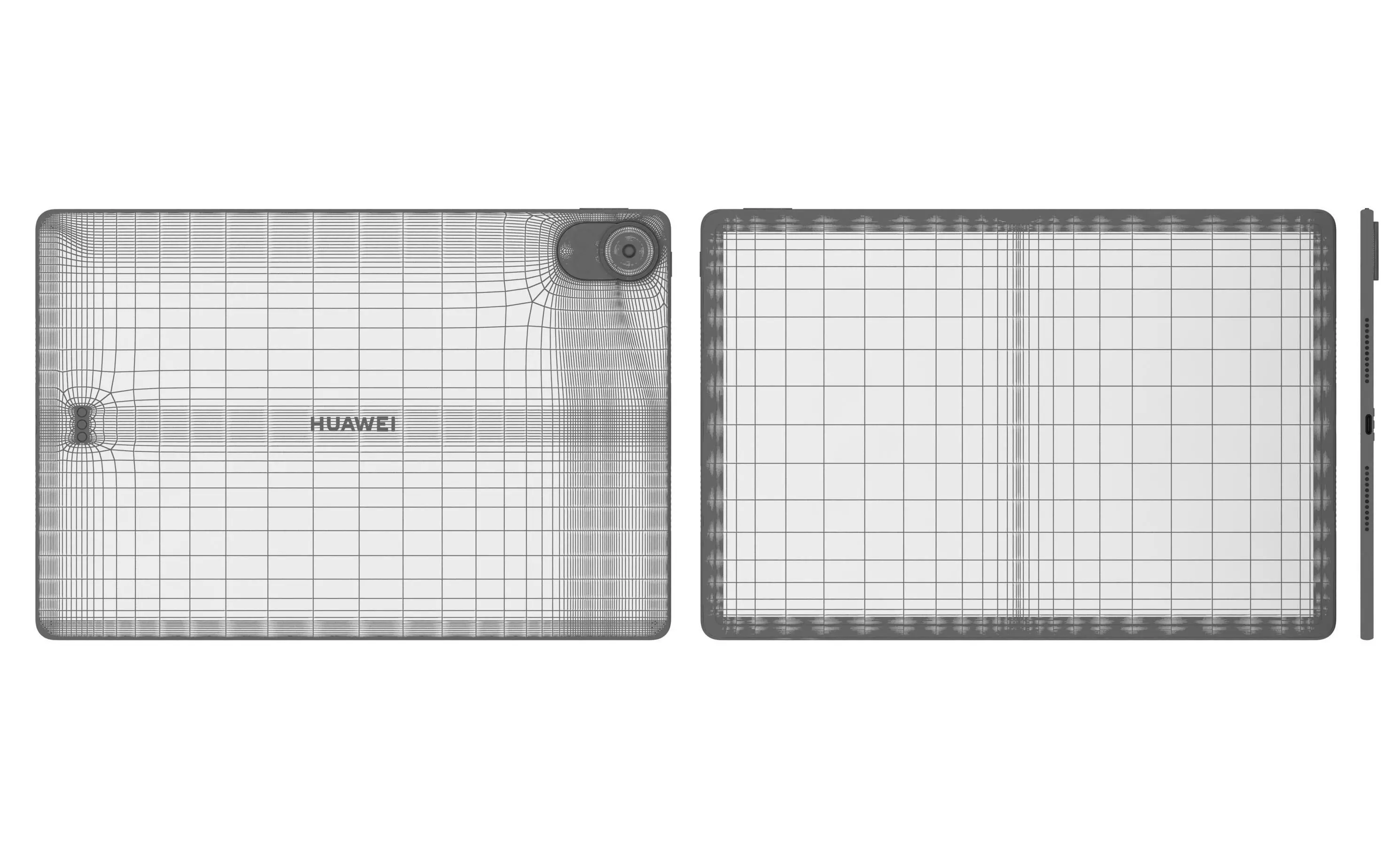 Huawei MatePad 12X White High Poly 3D model_12