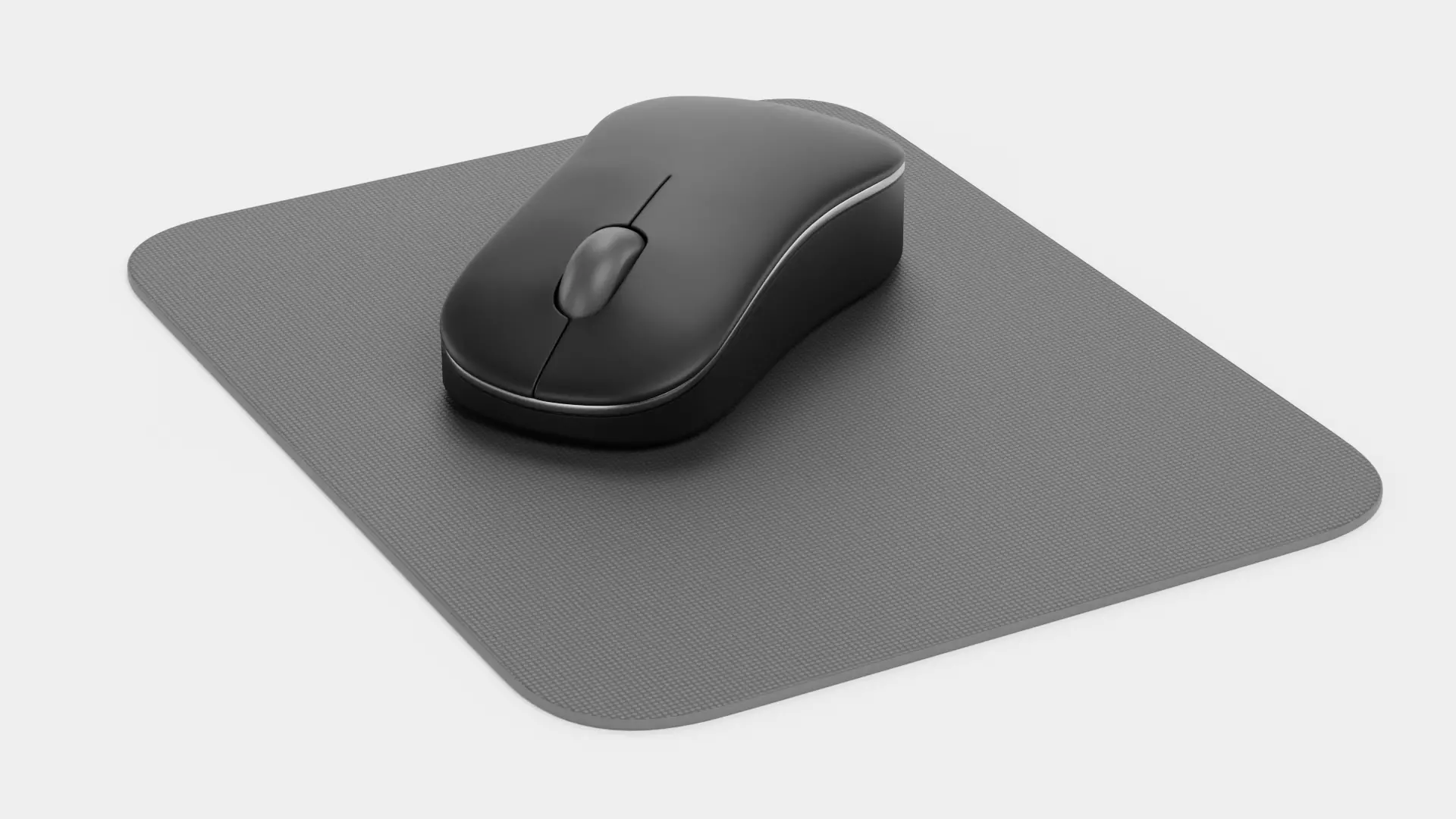 PC Mouse with Mousepad - Realistic Generic Hardware Device Set 3D model