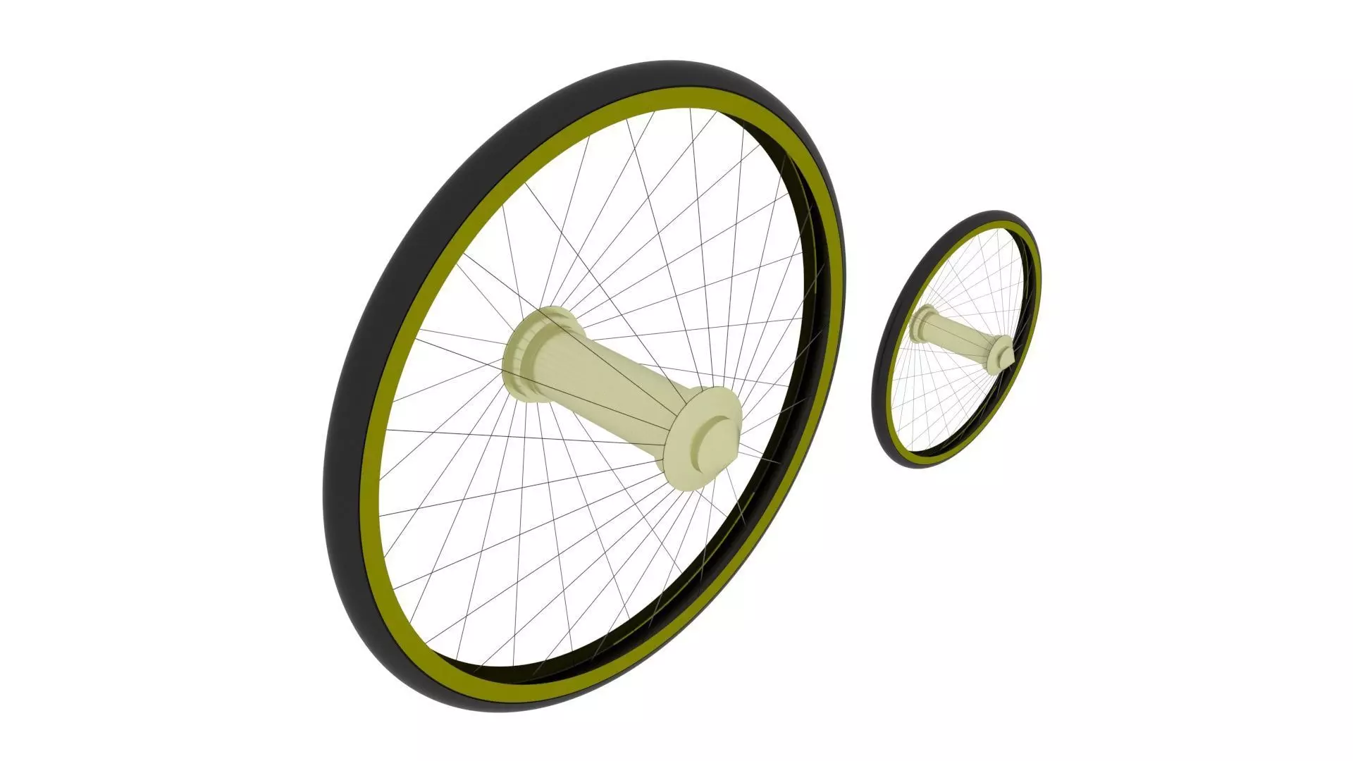 Benz Patent Motorwagen Tires 3D model_10