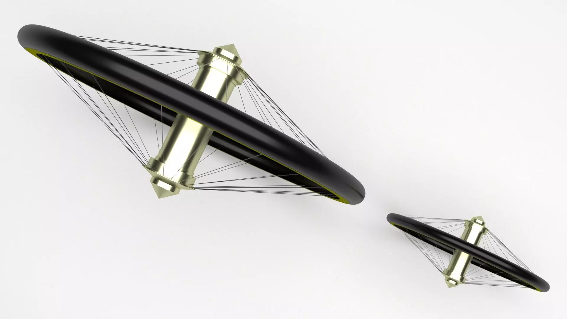 Benz Patent Motorwagen Tires 3D model_2