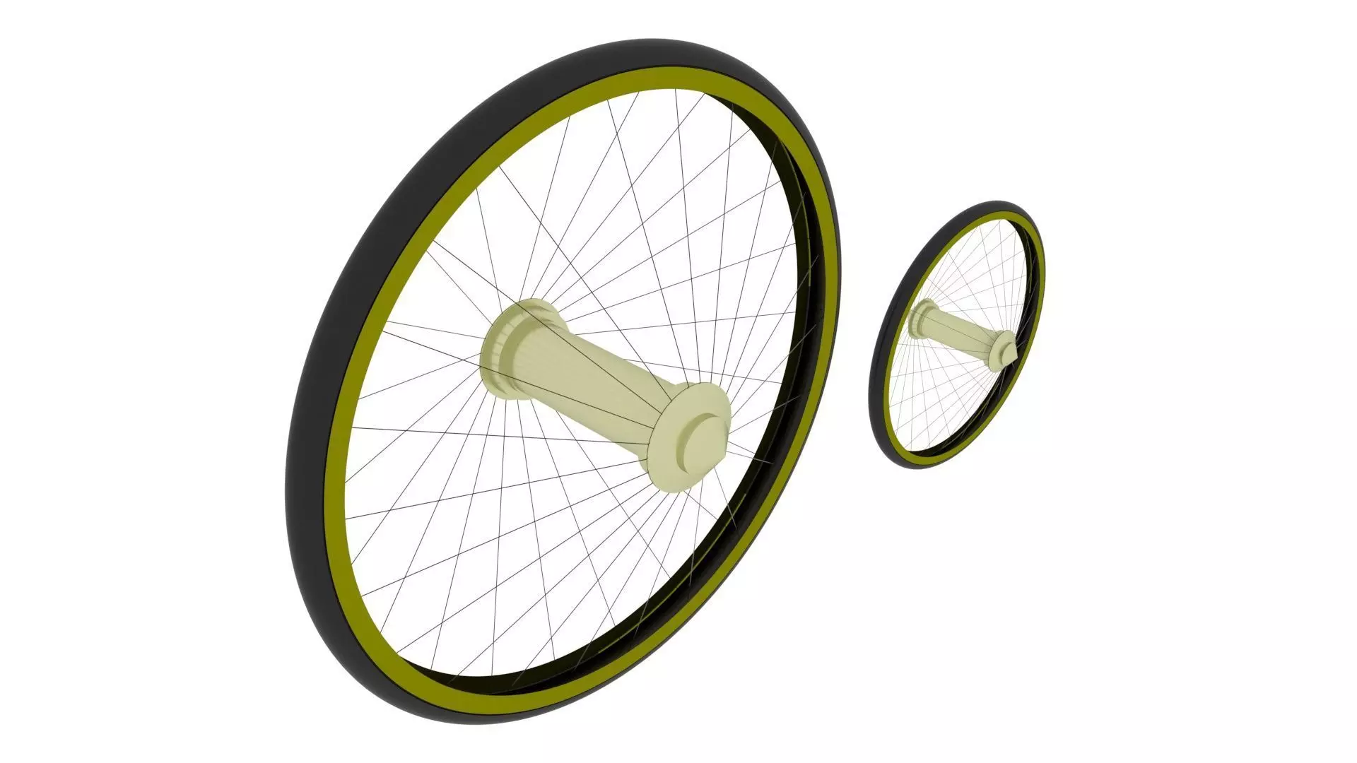 Benz Patent Motorwagen Tires 3D model_16